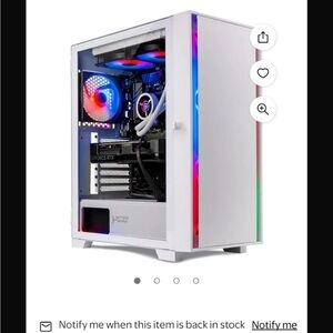 White Gaming PC with RGB Lighting